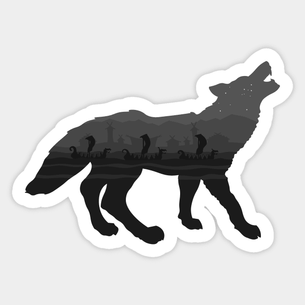 Wolves of the Sea III Recolour Sticker by LordNeckbeard